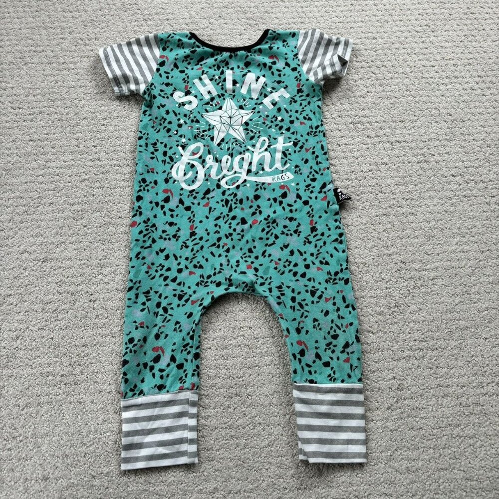 Rags Shine Bright Spotted Short Sleeve Romper